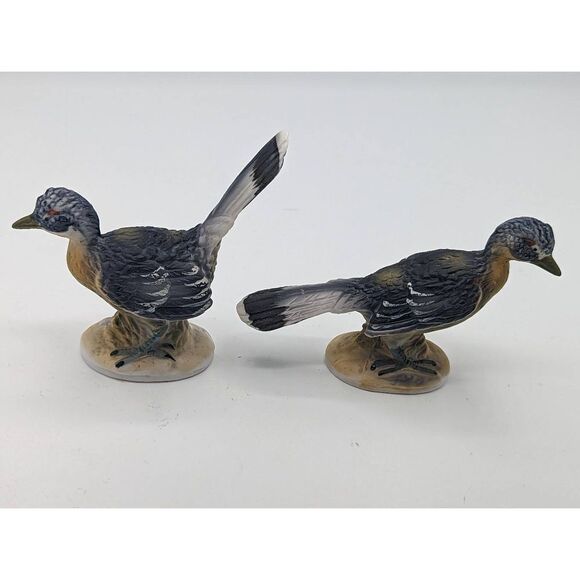 2 Blue Birds Road Runners Vintage Norcrest 3" 4" Ceramic Japan Figurines - Picture 3 of 5